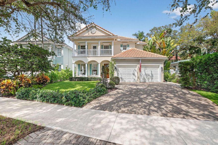 Elevated living in coveted Rio Vista awaits! Gorgeous 5 bedroom 4.5 bath offers elegant charm and luxurious living. Think sunlit living room/dining flowing into an open luxurious chef's kitchen and second living area. Kitchen features upgrades galore including quartz counters, gas stove, high-end appliances, Kitchen nook with views of the pool. 1st floor Bedroom/Flex Space, laundry and half bath. 2nd floor Ultra Private Primary suite with ensuite bath featuring soaking tub, separate shower, water closet, balcony overlooking pool. Additional 3 bedrooms each with ensuite baths. The fenced backyard with pool, bbq, covered patio. Turf front/backyard, generator, impact windows, 2 car garage. Make this Rio Vista charmer with designer touches your new home.