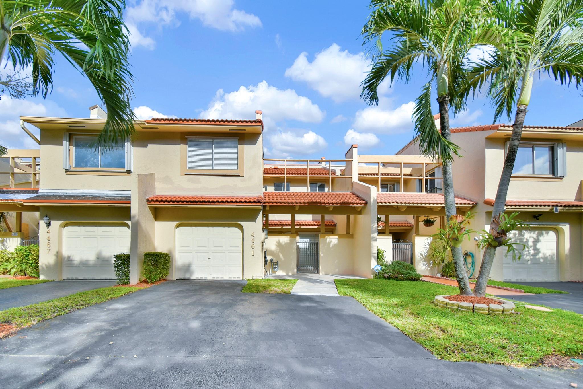 Excellent townhouse with many upgrades. Large screened patio ideal for entertaining with friends while enjoying the Florida weather. Two large master bedrooms with his/her walk-in closets. Master bath with dual sink & roman tub. Kitchen with granite countertops and stainless steel appliances. Remodeled bathrooms, newer roof, 1 car garage, tiled throughout on the first floor, and wood laminate floors upstairs (no carpet).