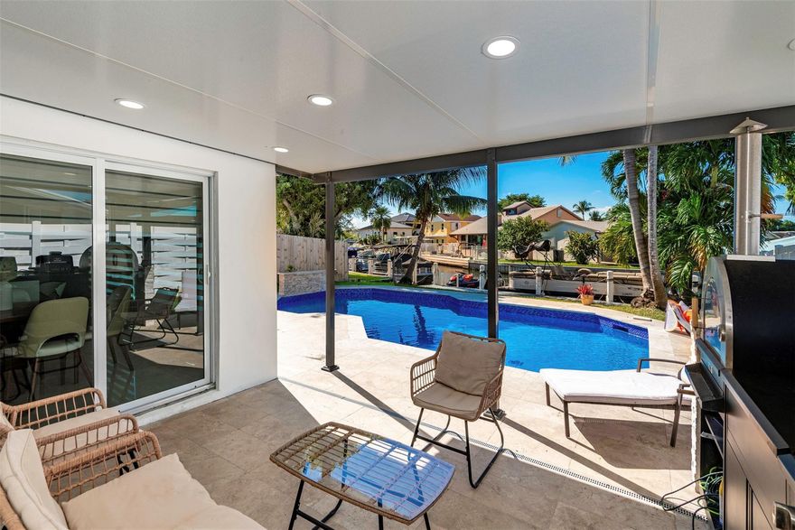 Beautifully remodeled 3-bedroom, 2-bath waterfront pool home with ocean access and only one fixed bridge, ideal for boating enthusiasts. This bright, open-concept single-family home offers the best of South Florida waterfront living.Extensively upgraded over the past two years, the property features a brand-new septic system and drain field, updated insulation, and full replacement of cast iron plumbing with new copper lines. Additional improvements include impact windows and doors, upgraded A/C vents for better airflow, and a fully resurfaced pool.Move-in ready and thoughtfully updated, this home offers peace of mind, modern comfort, and excellent ocean-access waterfront living. ????