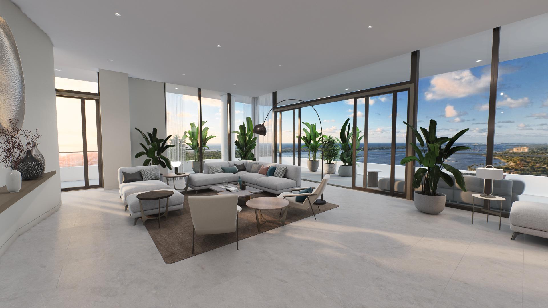 Now Under Construction. La Clara - South Florida's most anticipated luxury condominium. This gracious 4BR, 4.5BA residence features 8,020SQFT of open living space and breathtaking water views from every perspective. PH26 will be delivered move-in ready with high-end finishes such as stone flooring, custom Snaidero kitchens, Miele appliances, gas range, recessed lighting and more. La Clara's carefully curated lifestyle program was designed to enhance the daily lives of residents and their guests by providing an array of resort-like services and amenities, all from the comfort of home. Developed by award winning developer-Great Gulf, in partnership with celebrated architecture firm Hariri Pontarini.