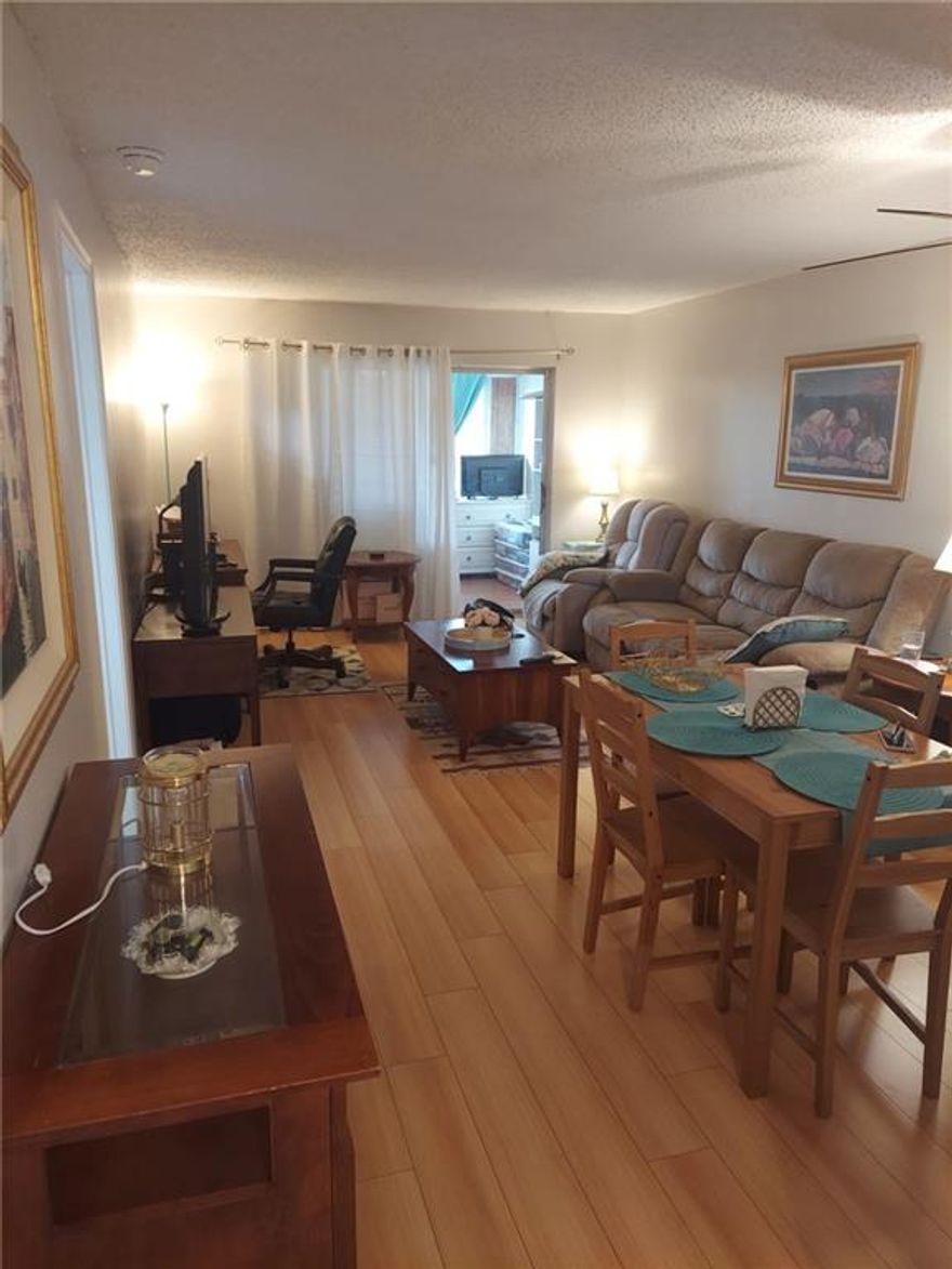 This cozy unit is priced to Sell! 1 bedroom with 1.5 bath. Condo with sunroom overlooking serene view of development. Close to pool & community center.