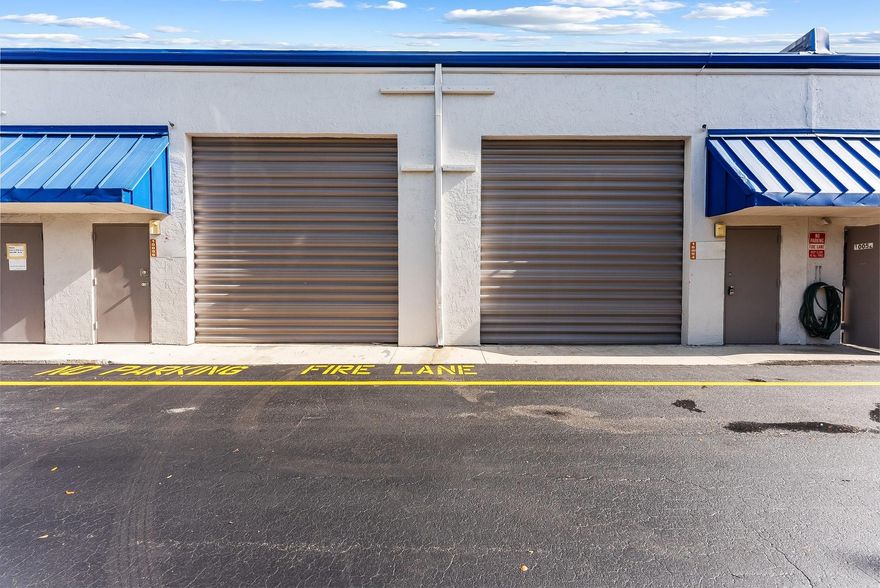 Welcome to this exceptional 2,200 square foot commercial space located in the heart of Sunrise. This versatile property is perfect for a variety of business operations, offering both functionality and convenience. Expansive Space: 2,200 square feet of open layout, ready to accommodate your business requirements. Easy Access: Equipped with two 12-foot roll-up doors and two 36-inch side doors, facilitating smooth loading and unloading operations. Ample Parking: Includes three dedicated parking spots for your convenience and that of your clients or employees. Essential Utilities: The lease covers water, trash removal, parking, and exterior maintenance, so you can focus on what matters most—your business.
