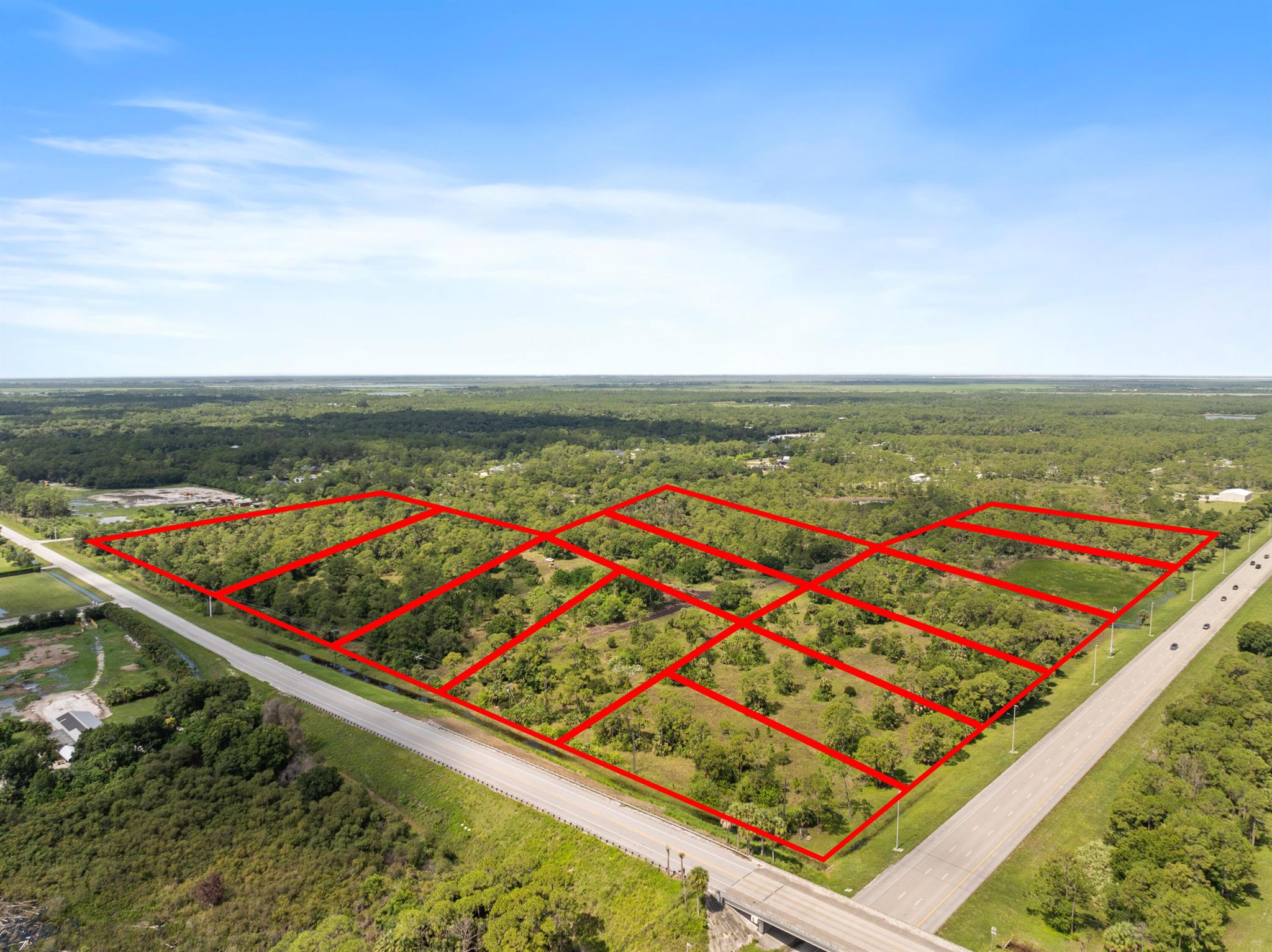 Discover the perfect blend of space, privacy, and Florida lifestyle with these 12 exceptional 5+/-acre lots in sought-after Palm City Farms @ $550,00 each. Each parcel offers plenty of room to build your dream estate, create a family compound, or establish a tranquil equestrian retreat. Nestled amid lush natural surroundings, these lots provide a peaceful country setting while still being conveniently close to top-rated schools, shopping, dining, and major highways for easy access to the coast and beyond. Enjoy wide-open skies, mature trees, and the freedom of no HOA restrictions--bring your boats, RVs, and animals. Whether you're looking to build now or invest for the future, this is a rare opportunity to secure acreage in one of Martin County's most desirable rural communities.