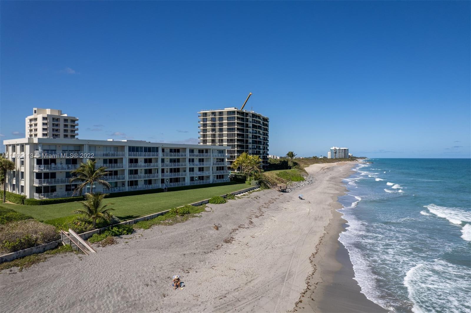 Escape & enjoy the seaside lifestyle in this magnificent Jupiter Island direct oceanfront condominium which is nestled between the Atlantic Ocean & Intracoastal. Only 22 miles from the PBI airport. Superbly crafted & remodeled. Decorated with a relaxed casual coastal ambience with the security of high impact windows. Where simplicity meets elegance. Turnkey comfort at its best. The open floor plan features a gourmet kitchen with top-of-the-line appliances. Eat in kitchen with a bright & airy family room all overlooking the sparkling ocean. Oversized Master suite on the oceanside. Guest suite with own private bath. Enjoy the alluring outdoor balcony overlooking the ocean for entertaining, dining or relaxing. Day dock access available. Building is pet friendly. Available April 1st, 2025.