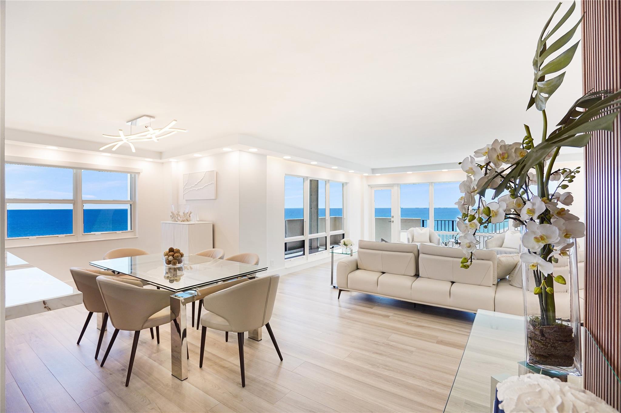 Do Not Miss This Luxury Oceanfront Seasonal Rental! This Stunning 3 Bedroom, 2 ½ Bath Condo Offers Beachfront Resort Style Living. Nestled In the Heart of Quaint Lauderdale By The Sea, This Completely Renovated Condo Is in The Highly Desirable Community of Sea Ranch. Linger On Your East & South Facing Wrap Around Balcony in The Warmth of The Winter Sun. Your Sunrises & Sunsets Will Be Postcard Worthy! Porcelain Tile Throughout & Quartz Countertops & Kitchen Island. AMENITIES: 14 Acres of Deep Beachfront, 3 Heated Pools, 3 Open-Air Kitchens W/Gas Grills, 8 Oceanside Tennis & 2 Pickleball Courts, Putting Green, 2 Herb Gardens, Beachfront Charcoal Grills W/Lighted Prep & Picnic Tables. Cardio & Weight Rooms, 3 EV Charging Stations, Dry Sauna, Gated Garages & Car Wash Area & 24-Hour Security.