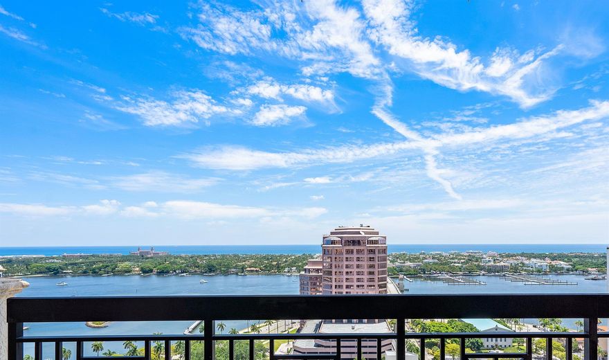 Welcome home to incredible waters views! From the moment you enter this spectacular penthouse residence, you know you have stepped in a truly magnificent home in the sky; with breathtaking panoramic ocean and intracoastal views, which are encapsulated by floor-to-ceiling 10-ft sliding doors that expand from full living room, to master to kitchen. Boasting 2,168sqft, this one-of-a-kind residence welcomes you with some of the best views in Downtown. Amenities in this full-service building are endless; 24-hr security, concierge, roof top pool with towel service coming soon, hot tub, sauna, steam room, fully renovated state of the art fitness center/gym, outdoor kitchen w/ BBQ area and all NEW Restoration Hardware furniture, outdoor & indoor movie theaters, club room, table tennis...