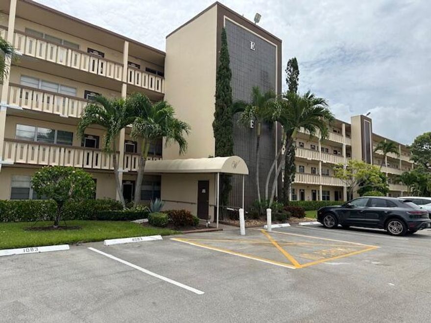 Extremely desirable Wolverton Section -4th floor- 1 bedroom, 1.5 bath - easy access to the elevator and parking space first space to entry. Lite and bright unit with views of 2 lakes from the screened in balcony. Walking distance to houses of worship and Clubhouse.  Century Village is like living in a resort, fitness center, live shows, movies, buses, classes, bingo, card rooms, trips, tennis and pickleball.  Easy access to shopping and restaurants.