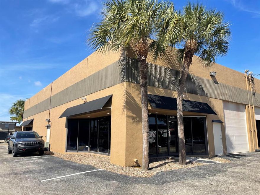 Great multipurpose space consisting of potential showroom/retail with floor to ceiling glass and office/conference room/breakroom buildout with Showered executive bathroom. Half bathroom in the warehouse. Really nice finishes throughout the almost untouched built out areas. Warehouse has large electric hurricane  bay door and extensive storage over the built out office space. New AC , new roof in for permits now, seller paid.  4 parking spaces. Two pedestrian doors and The large bay. Great access to I-95 right off of Atlantic Avenue that takes you west to the turnpike. Low condo fees.