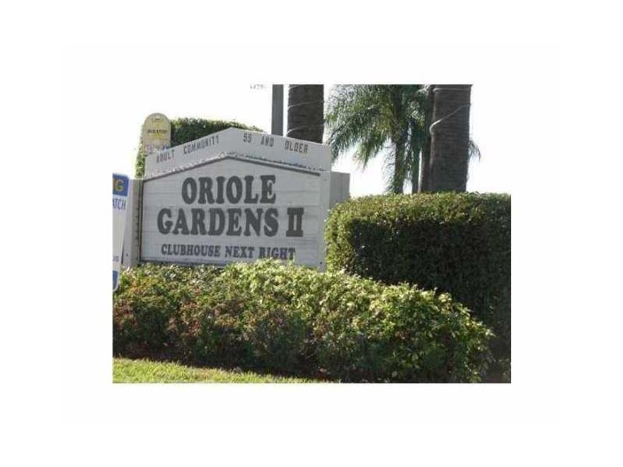 LOVELY ONE BEDROOM ONE AND A HALF BATH IN DESIRABLE ORIOLE GARDENS TWO. IDEALLY SITUATED ON THE FIRST FLOOR. TILE THROUGHOUT. CLOSE TO PUBLIX, BANKS, WALGREENS, RESTAURANTS, AND THE MALL.ASSOCIATION STATES 55+, REQUIRES A SECURITY DEPOSIT AND INTERVIEW.