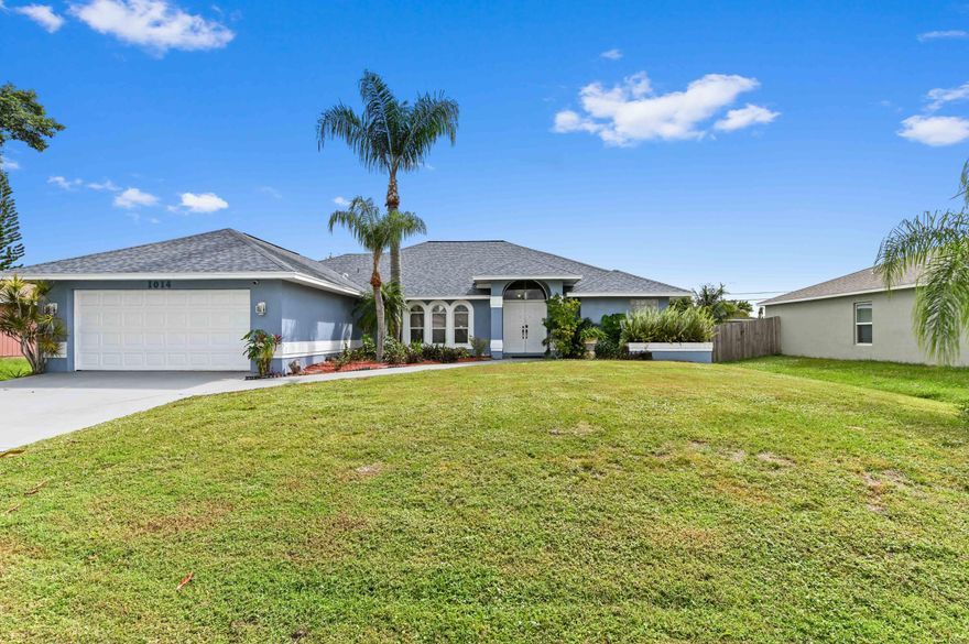 Welcome to this inviting 1-story home featuring 2,678 sq ft of living space, NEW ROOF and no HOA. This property offers 5 bedrooms and 2 newly updated baths, including an office and an entertainment room. The living room fireplace creates a cozy ambiance, complemented by an open layout ideal for gatherings. The kitchen boasts a large island, high-end appliances, and ample cabinetry, with both an eat-in area and a formal dining room perfect for meals.

The split-bedroom design enhances privacy, while the entertainment room features a bar and lounge area for relaxation or hosting guests. The master suite, offers a fully updated en-suite bathroom and a bonus room that can be used as an office, nursery, large closet or a 5th bedroom. The garage is currently converted to living space but can easily be converted back to a true garage if needed.

Step outside to a screened and covered patio overlooking an open fenced backyard with space for a future pool. This home offers a wonderful combination of comfort, versatility, and style