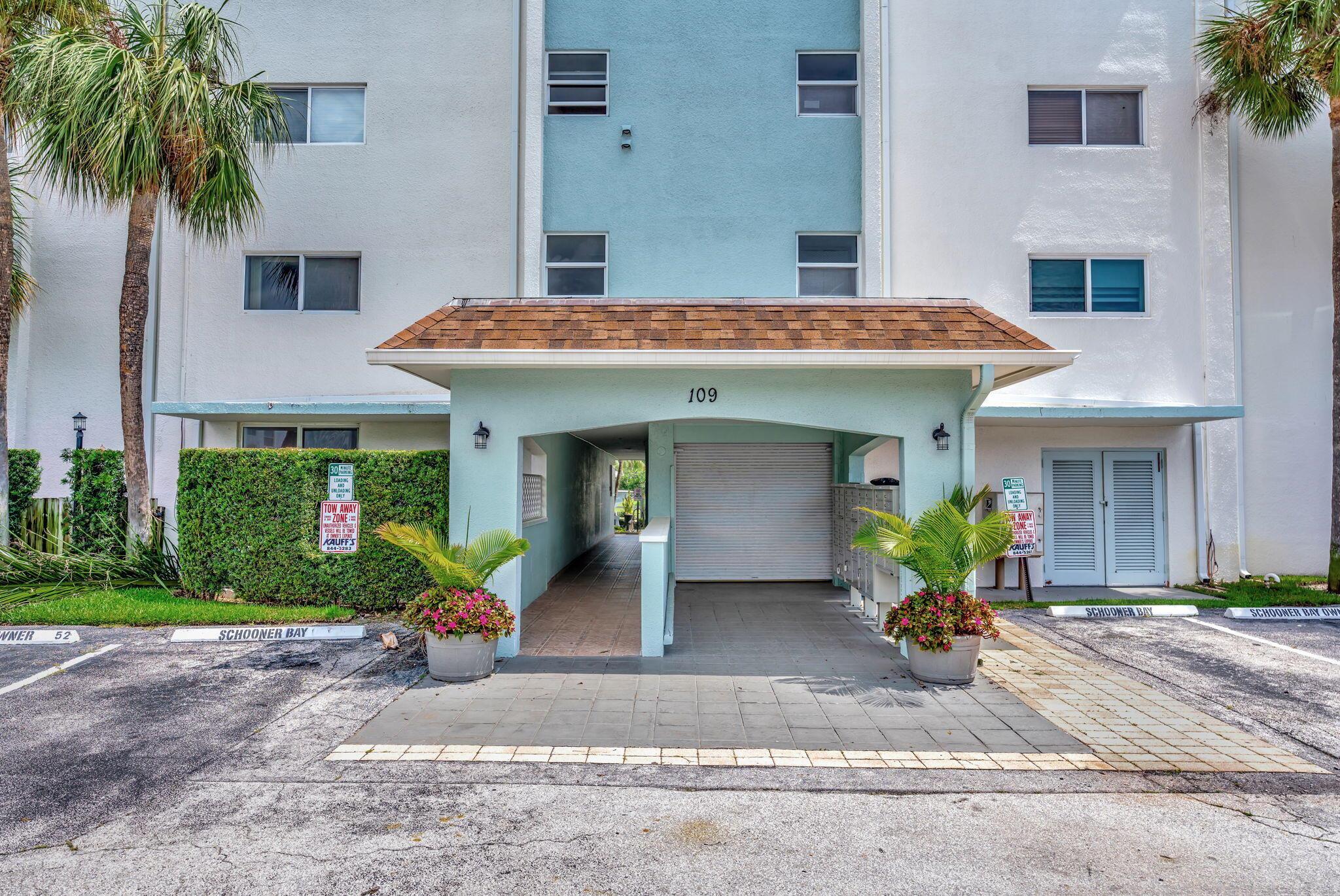 Prime Waterfront Location: Nestled in a highly sought-after coastal town, the Schooner Bay condo complex offers an elegant waterfront lifestyle. This 1-bedroom, 1-bathroom spacious condo comes with a brand new remodeled bathroom, ceramic tiles and a brand new air condition unit. This unit provides spectacular views of the intracoastal waterway and a charming marina, where you can watch the boats glide by from your private balcony or screened-in patio. the building has undergone and completed all renovations. This ideal location provides easy access to parks, beaches, boating, kayaking, restaurants, stores, and the North Palm Beach Country Club with its golf and tennis facilities .Enjoy a short walk to local favorites like Village Square Plaza and Frigate's Waterfront Bar & Grill.