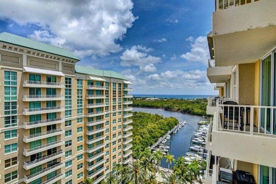 Enjoy your stay in South Florida from this comfortable, fully furnished lower penthouse in Marina Village. Located on the 15th floor, this spacious 2BR/2BA residence offers partial Intracoastal and ocean views with a bright, coastal feel and private outdoor space. Just steps from the marina, waterfront dining, live music, and local favorites like Banana Boat and Two Georges. Spend your days at nearby beaches or the Boynton Inlet, ideal for boating, paddleboarding, and fishing. Conveniently located near Delray Beach and West Palm Beach for shopping, dining, nightlife, and seasonal events. Residents enjoy a heated pool, fitness center, business center, and secure building access. Flexible rental options available. Offers considered. Minimum 30 days.