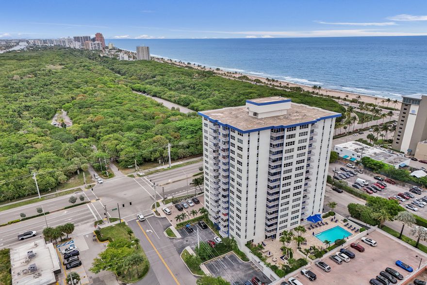 Incredible 14th floor 2/2 with amazing views all around water!!! Rarely available must see!!! updated unit with custom porcelain floor panels in main areas, carpet in bedrooms, Second bedroom can convert into a den. Custom kitchen with cherry  wood cabinets and quartz counter tops with stainless steel  appliances.  Impact windows,  lots of upgrades, plenty of closets with huge walk in closet in master.  Custom lighting throughout.  Tenant occupied with 30 day notice to move out.  Washer/dryer hookup in closet. All assessments have been paid to date. In 2025 entire building underwent a multimillion dollar makeover, new pipes throughout, concrete restoration, all exterior ne paint including new balconies and railing.  INTERCOASTAL  views.  24 hour security and small pets are welcomed.