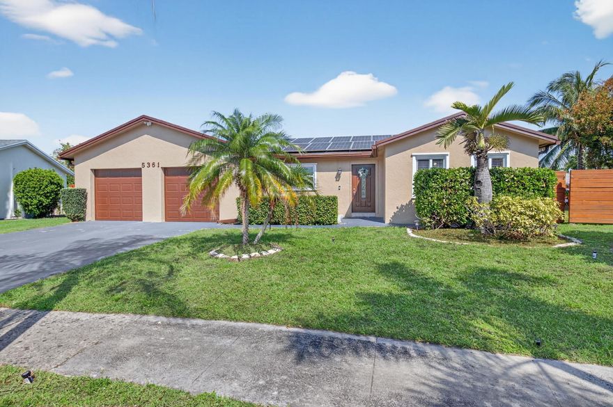 Welcome to paradise! This tranquil 3 bed 2 1/2 bath home with a pool invites you to enjoy all the best features of home ownership. No HOA, no problem, create the lifestyle you deserve & add value where you see fit on this highly desired quarter acre lot! Highlights include updated bathrooms, revamped kitchen, magnificent entertaining spaces inside & out, fenced in privacy, Solar Powered energy, & a multi-generational living experience. The size of this lot in a No HOA community gives you the freedom to create useful spaces including income generating additional dwelling units, storage, parking for recreational &/or business purposes, & much more! This prominent location is minutes from the best parks, schools, entertainment & business plazas in South Florida! Schedule Your Tour Today!