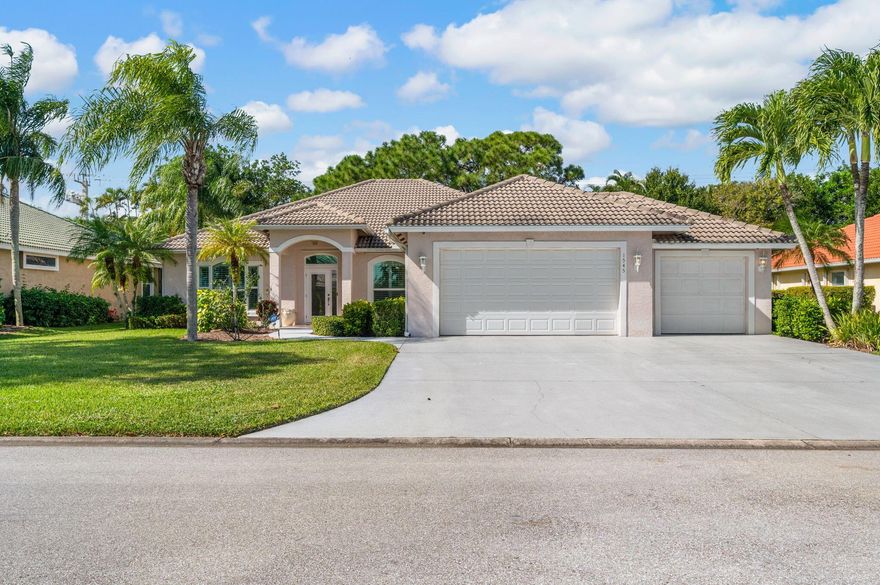Spacious 4 bedroom, 3 bath home with 3 car garage in Country Club Estates of Port St. Lucie. This home has many updates including impact windows and doors, new AC unit in 2024, plantation shutters on windows and water heater 2018. Granite kitchen with stainless appliances. Spacious family room and formal living and dining rooms. Screened private patio. St. Lucie trails golf course is just a cart ride away! HOA dues include cable and internet.
