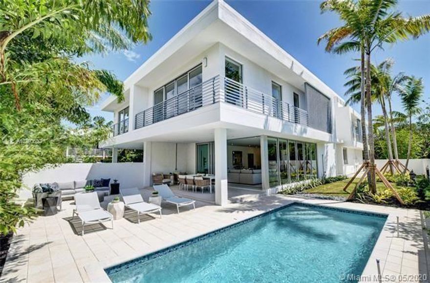 Gorgeous Luxury Richard Jones  Tri-Level Town Home Completed late 2020 in Delray's Booming George Bush/Palm Trail Neighborhood.                                                    Top of the line finishes throughout, private pool, lanai, workout room.