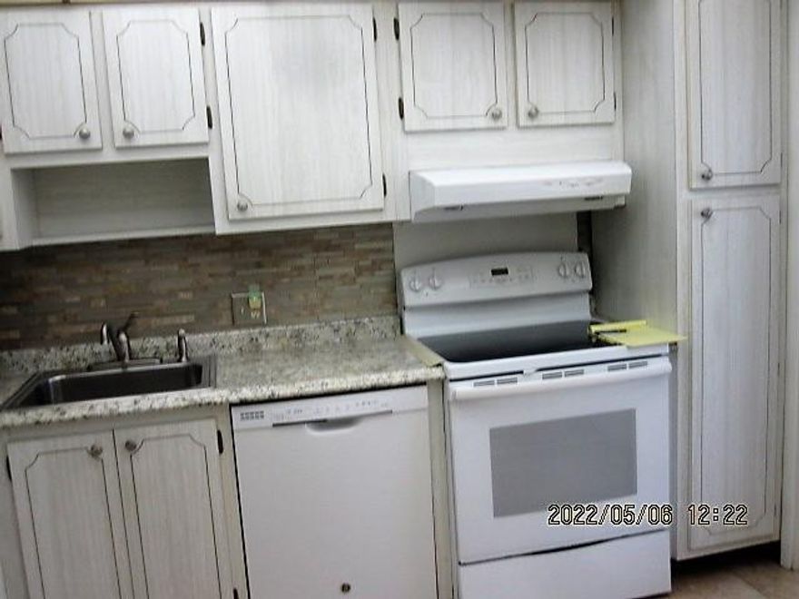 Clean, spacious 1 Br 1 Bath condo on top floor  with southern exposure. Updated eat-in kitchen with newer refrigerator. New vanity in bathroom.  Plenty of closet space. Walk in closet in bedroom. Close to heated pool.  Walking paths, basketball court, tennis, volleyball, bocce, pickleball in community. They have a community center & also their own Publix within Palm Aire.