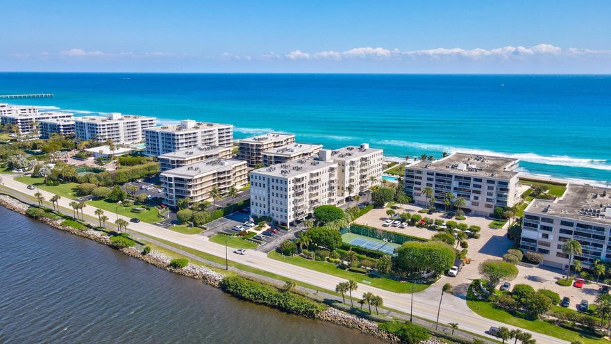 Experience a slice of winter paradise in South Palm Beach, Florida. This stunning 2-bedroom, 2-bath penthouse condo offers sweeping intracoastal, city, and ocean views, elevated above neighboring buildings. Enjoy access to a beautiful pool deck and a second deck with tables and chairs, perfect for soaking in the ocean breeze. The location is unbeatable--just a short walk to Benny's on the Beach restaurant and only minutes from Downtown Palm Beach and Worth Avenue. With a covered parking spot included and close proximity to restaurants, shopping, theaters, and the airport, convenience is at your doorstep. This exceptional condo is a must-see!