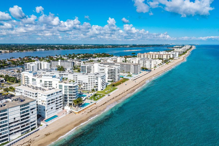 Experience the pinnacle of oceanfront elegance at 3550 South Ocean, Palm Beach's newest luxury gated boutique residence. This fully furnished, turnkey 2-bedroom + enclosed den, 3.1-bath full-floor home features private elevator access, curated Roche Bobois furnishings, and custom closets. Expansive floor-to-ceiling windows frame breathtaking ocean views from the living area and primary suite, complemented by sunlit open spaces and white oak flooring. Designed by Champalimaud, the Molteni kitchen impresses with Fantini fixtures, Miele appliances, a gas cooktop, and wine refrigerator. Enjoy the building's concierge, valet, security, and two parking spaces, all just moments from Worth Avenue, the Forbes Five-Star Eau Palm Beach, premier dining, and PBI.