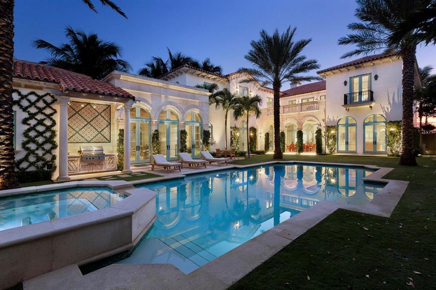 Modern Seaside Mediterranean with deeded beach parcel. Ensconced on a ½+ acre lot directly across from the beach, this casually elegant estate enjoys sweeping ocean views and every amenity for relaxed living. gracious entertaining comes naturally in the ocean-side living room with gas fireplace, media room with full bar, formal dining room for 10, all served by a gourmet chef's marble island kitchen with top-tier appliances and butler's pantry. Beachside living is enhanced with dual ocean- and pool-view covered loggias, an oversized heated pool with built-in spa, cabana w/bath and covered patio for poolside dining. Amenities include: elevator, 3-car garage, full house generator, 2 laundry rooms, east & west loggias. DISCLAIMER:
The written and verbal information provided including but not limited to prices, measurements, square footages, lot sizes, calculations and statistics have been obtained and conveyed from third parties such as the applicable Multiple Listing Service, public records as well as other sources. All information including that produced by the Sellers or Listing Company are subject to errors, omissions or changes without notice and should be independently verified by any prospect for the purchase of a Property. The Sellers and Listing Company expressly disclaim any warranty or representation regarding all information. Prospective purchasers' use of this or any written and verbal information is acknowledgement of this disclaimer and that Prospects shall perform their own due diligence. Prospective purchasers shall not rely on any written or verbal information provided when entering a contract for sale and purchase. Some affiliations may not be applicable to certain geographic areas. If your property is currently listed, please do not consider this a solicitation. In the event a Buyer defaults, no commission will be paid to either Broker on the Deposits retained by the Seller. "No Commissions Paid until Title Passes." Copyright 2019 Listing Company. All Rights Reserved.