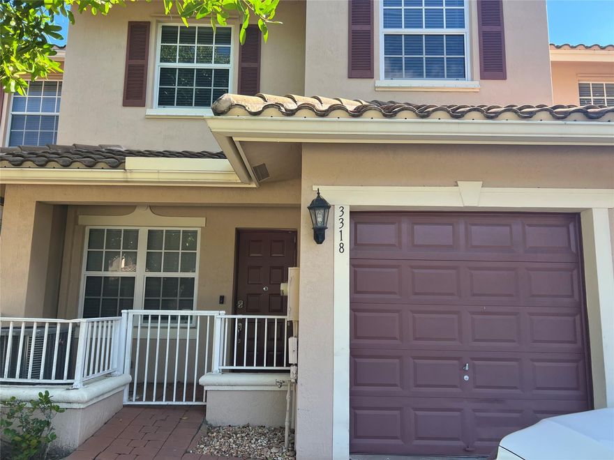 Beautiful and recently renovated 4 bedroom and 3 full bathroom townhome in the highly desired villas of rolling hills community, which is walking and biking distance from Nova Southeastern University, Broward College, and HCA University Hospital. Home has new appliances, new lighting fixtures, new fire/smoke/CO2 sensors, all windows and doors are impact resistant without the need for any shutters, security cameras, travertine marble patio, crown molding, tiled first floor and laminate second floor, and spacious one-car garage. High speed Internet and cable, garbage, and association dues included in rent. The applicable schools are Silver Ridge Elementary, Indian Ridge middle school, and Western High School. The home is also nearby to I-595, Florida Turnpike, and shopping and restaurants.