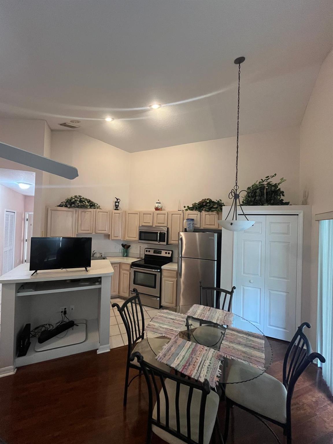 A beautiful 1 bedroom and 1 bathroom in the Golf Villas I Condominium. $1,750 a month, all utilities included, and fully furnished. Includes a shared washer and dryer right outside of the unit. Golf Villas I Condominium offers an array of fantastic amenities for its residents. Tenants can enjoy a stunning pool and a gated community.