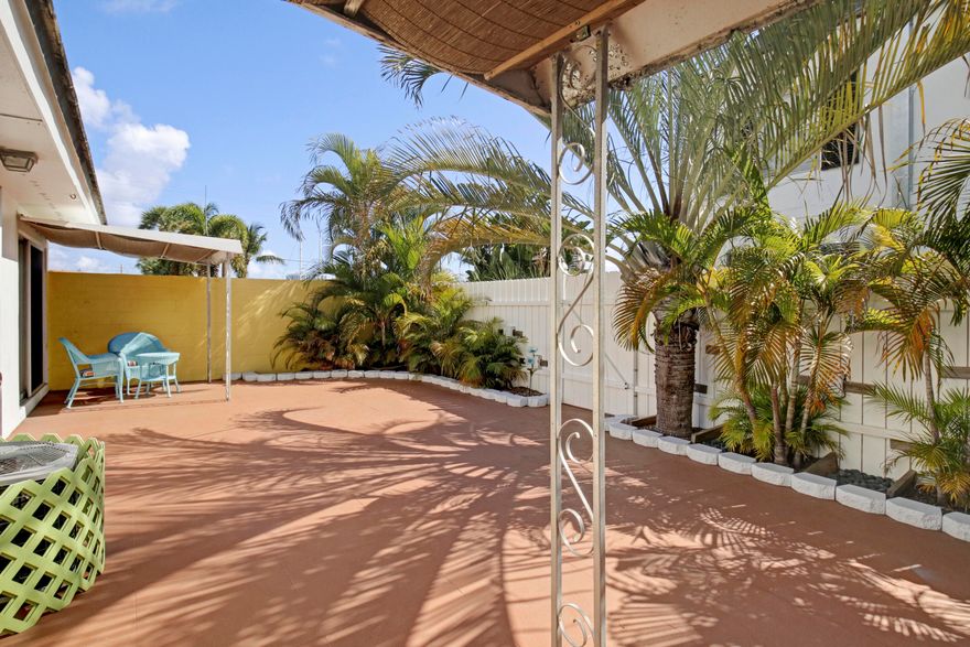 Spacious first floor corner unit directly across from the NPB Marina and minutes from the NPB Country Club. This rare one‑story condo features its own large, private tropical courtyard, giving the feel of a standalone home. Freshly painted and unfurnished, it includes a full‑size washer and dryer, new refrigerator, dimmable lighting, and a huge walk‑in closet that can double as an office. Plenty of storage, including attic space. Assigned parking at your front door. Ideal for boating or golf lovers. Annual rental only.