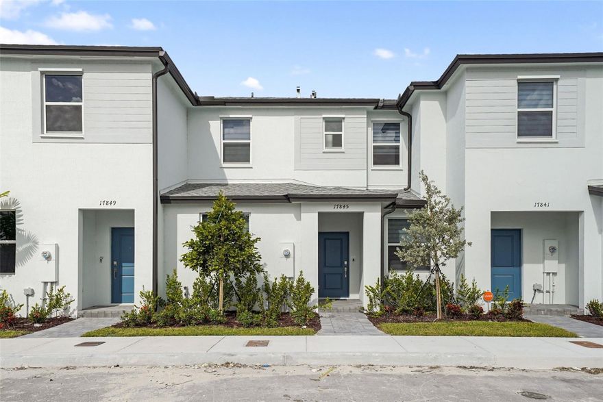 Beautiful brand-new townhouse in Homestead, never lived in! This spacious 3-bedroom,3 full-bath home features a full bedroom and bathroom on the first floor. Ideal for guests or multigenerational living. The home offers full tile flooring throughout, providing a modern look and easy maintenance. Enjoy a private low maintenance backyard with full pavers. Perfect for outdoor entertaining. Contemporary design, functional layout , Zebra blinds ,washer and dryer. Move in ready condition, make this home a must see.