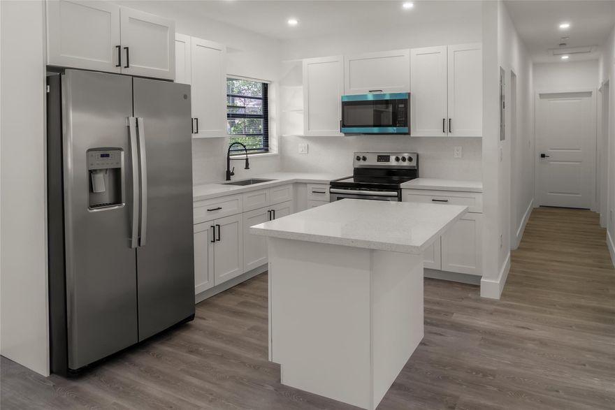 Fully renovated 3BR/2BA home featuring a brand-new kitchen with modern cabinetry and updated appliances, renovated bathrooms, new flooring, and fresh finishes throughout. Bright, open layout with plenty of natural light. Private backyard and 1-car driveway parking. No minimum credit requirement. Conveniently located near shopping, dining, and major highways. Move-in ready.