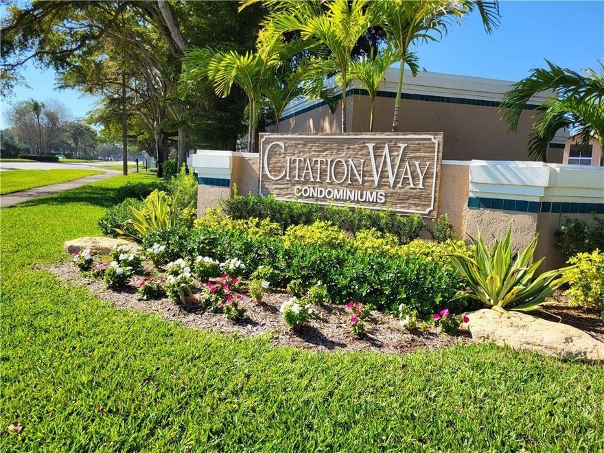 Investor Opportunity – Best Value in Citation Way! This is the cheapest unit currently available in the highly desirable Citation Way community. This beautifully updated 2-bedroom, 2-bathroom condo is already rented with a reliable tenant in place through March 2026, offering immediate rental income and peace of mind.
With its serene garden view from the screened-in patio and two dedicated parking spaces, the unit features modern updates and is located in a community known for its exceptional amenities, including Resort-style pool area and hot tub, fitness center and tennis courts. All this just minutes from top-rated schools, shopping, dining, and major highways—making it a prime location for tenants and long-term value.