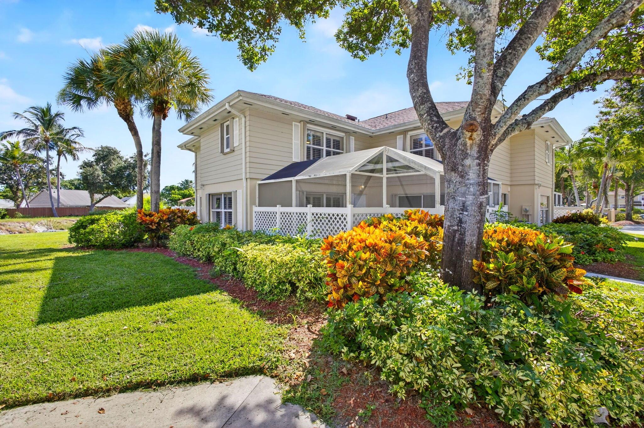Modern Luxury Meets Coastal Living in Boynton Beach! Welcome to this completely remodeled 2-bedroom, 2.5-bathroom townhouse nestled in one of Boynton Beach's most desirable gated communities. This annual rental offers the perfect blend of style, comfort, and convenience for those seeking a high-end Florida lifestyle. The gourmet kitchen features quartz countertops, sleek stainless-steel appliances, and a spacious layout ideal for entertaining. The townhouse is freshly painted throughout and has new wood and tile flooring that offering warmth and elegance. The remodeled bathrooms each have premium fixtures and finishes. With smart home technology installed throughout, you can enjoy seamless, modern living. The screened-in patio is perfect for enjoying sunny South Florida afternoons.