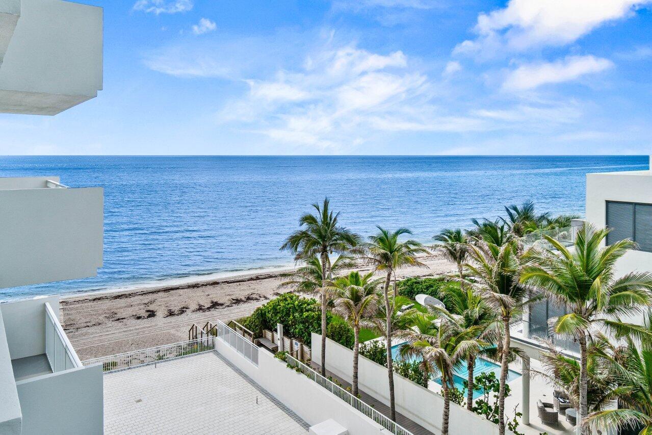 OCEANFRONT LIVING! THIS RENOVATED 2 BEDROOM 2 BATH FEATURES OCEAN VIEWS, A PRIVATE BALCONY, A SPLIT BEDROOM PLAN, SE EXPOSURE, NEW CUSTOM CLOSETS, BOSCH WASHER/DRYER, NEUTRAL COLOR TILE FLOORS THROUGHTOUT, IMPACT GLASS & GARAGE PARKING! 45 OCEAN IS A GUARD GATED COMMUNITY ON THE SAND SIDE OF A1A OFFERING A JUST COMPLETED POOL & DECK AREA, FITNESS, BBQ AREA & UPDATED INTERIOR HALLS. SITUATED IN PRESTIGIOUS HIGHLAND BEACH WITH AMAZING SHOPPING, RESTAURANTS, CULTURAL EVENTS & CLOSE TO 2 AIRPORTS FOR TRAVEL!