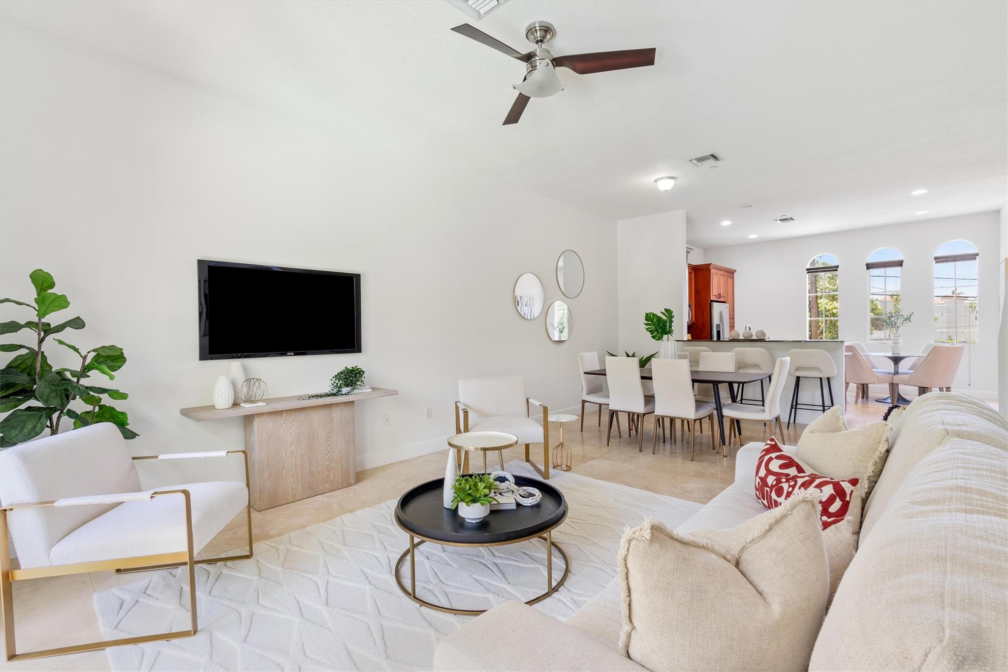 Welcome home to Villa Tuscany, located in the heart of Fort Lauderdale's emerging downtown. With proximity to
major airports, cruise ports, retail, shopping, and the famous Las Olas Blvd retail corridor. A secluded townhome
community offering privacy, spacious floor-plans, garage parking, and a community pool. The 2nd floor level
offers tall ceilings, spacious living space, and open kitchen concept. The 3rd level features the remaining
bedrooms and bathrooms. Full cosmetic renovation, floors, kitchen cabinets, new kitchen appliances, new
vanities, new AC unit, electrical upgrades. All bedrooms provide home owner's with gracious dimensions allowing
for large furniture pieces. Impact windows, professionally managed association, great location, book your next
showing!
