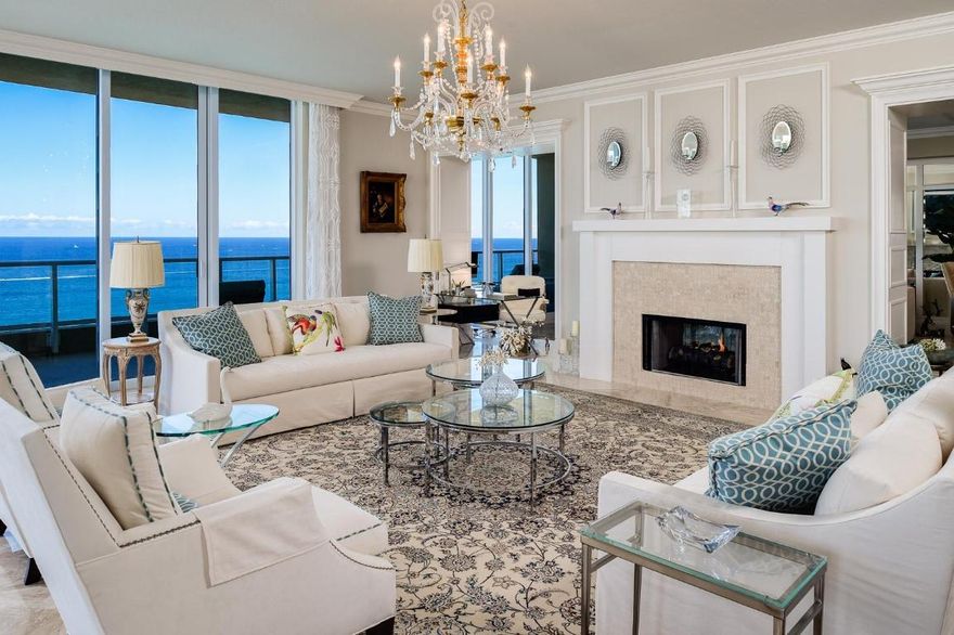 This luxury condominium is like a signature home in the sky.  Enjoy the very finest of everything in this Tower Suite, the only one currently available, at Ocean's Edge on Singer Island.  Walls of glass, floor to ceiling, offer unmatched views of both the Ocean and Intracoastal Waterway from this amazing property.