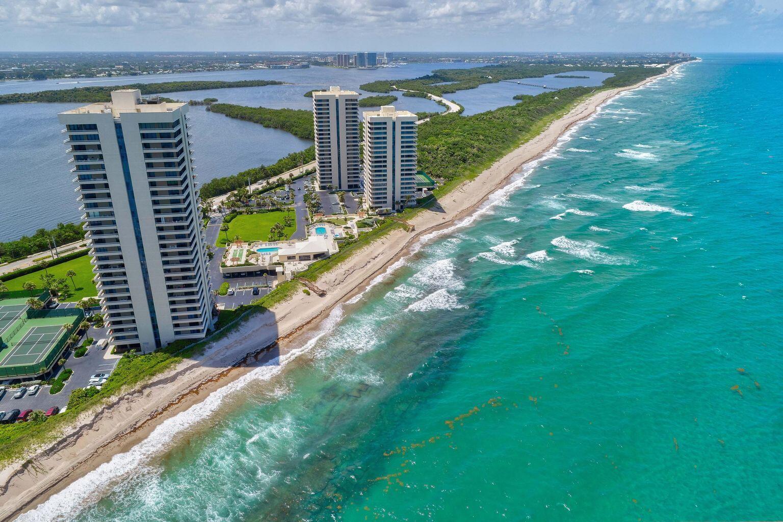 THIS MAGNIFICENT 2 BEDROOM 2 BATH UNIT HAS BEEN TOTALLY UPDATED WITH OPEN KITCHEN 2 NEW TILE BATH ROOMS, HIGH END FURNITURE WALL TO WALL AND FLOOR TO CEILING WINDOWS OVER LOOKING THE BLUE ATLANTIC OCEAN AND THE NIGHT LIGHTS OF THE INTERCOSTAL WATER WAYS.57 FOOT WRAP AROUND BALCONY ,ONLY 4 UNITS PER FLOOR.2 HEATED POOLS,4 TENNIS COURTS,BBQ AREA, PUTTING GREEN ,SCUFFLE BOARD, CLUBHOUSE,1200 FEET OF SANDY BEACH,24 MANED SECURITY GATE. AVAILABLE APRIL 15 THRU NOVEMBER 30 2025