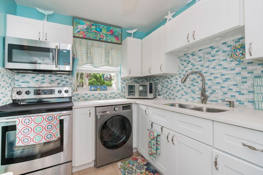 Enjoy the coastal breezes from this bright 2nd-floor corner-unit condo in the heart of downtown Lake Worth Beach. Stroll to restaurants, shops, and nightlife, or head across the street for convenient grocery shopping at Publix. The ocean is just 1.5 miles away, making beach days a breeze.This condo features all impact windows and an impact door, plus the convenience of an in-unit washer. Move-in ready and waiting for your personal touches!The CBS-constructed building is well maintained with a new roof installed in 2017 and exterior painting completed in 2021. Experience the best of South Florida living in this ideal location. Building insurance is included in HOA fee.