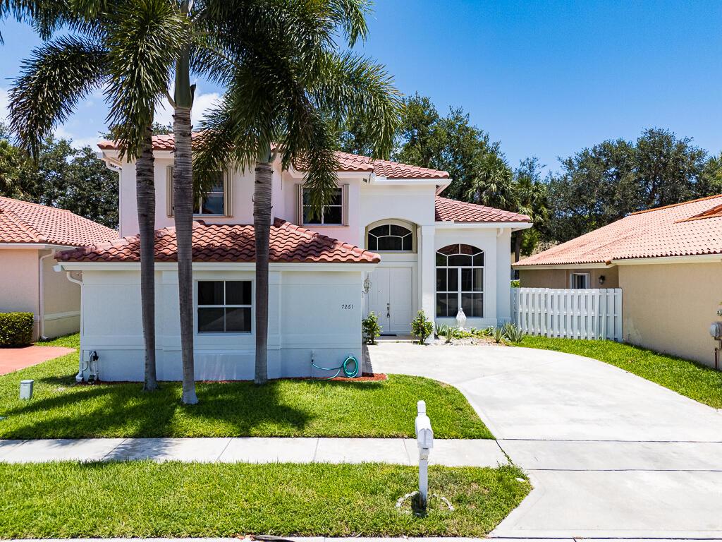 Updated and Move in Ready! Zoned for all A rated schools, Manatee Elem, Christa Mcauliffe Middle and Park Vista High. Nestled in the desirable Spinnaker Bay community at Lake Charleston, this beautifully two-story home features 4 bedrooms and 3 bathrooms, encompassing 2,246 square feet of living space. Enjoy a large driveway leading to a two-car garage, with a new roof (2024) and upgraded A/C (2022). Freshly painted inside and out. Step inside to and notice the abundance of natural light flowing into the open layout. The first level boasts neutral colors, brand new diagonal tile floors, a formal dining room, a convenient bedroom and full bathroom.