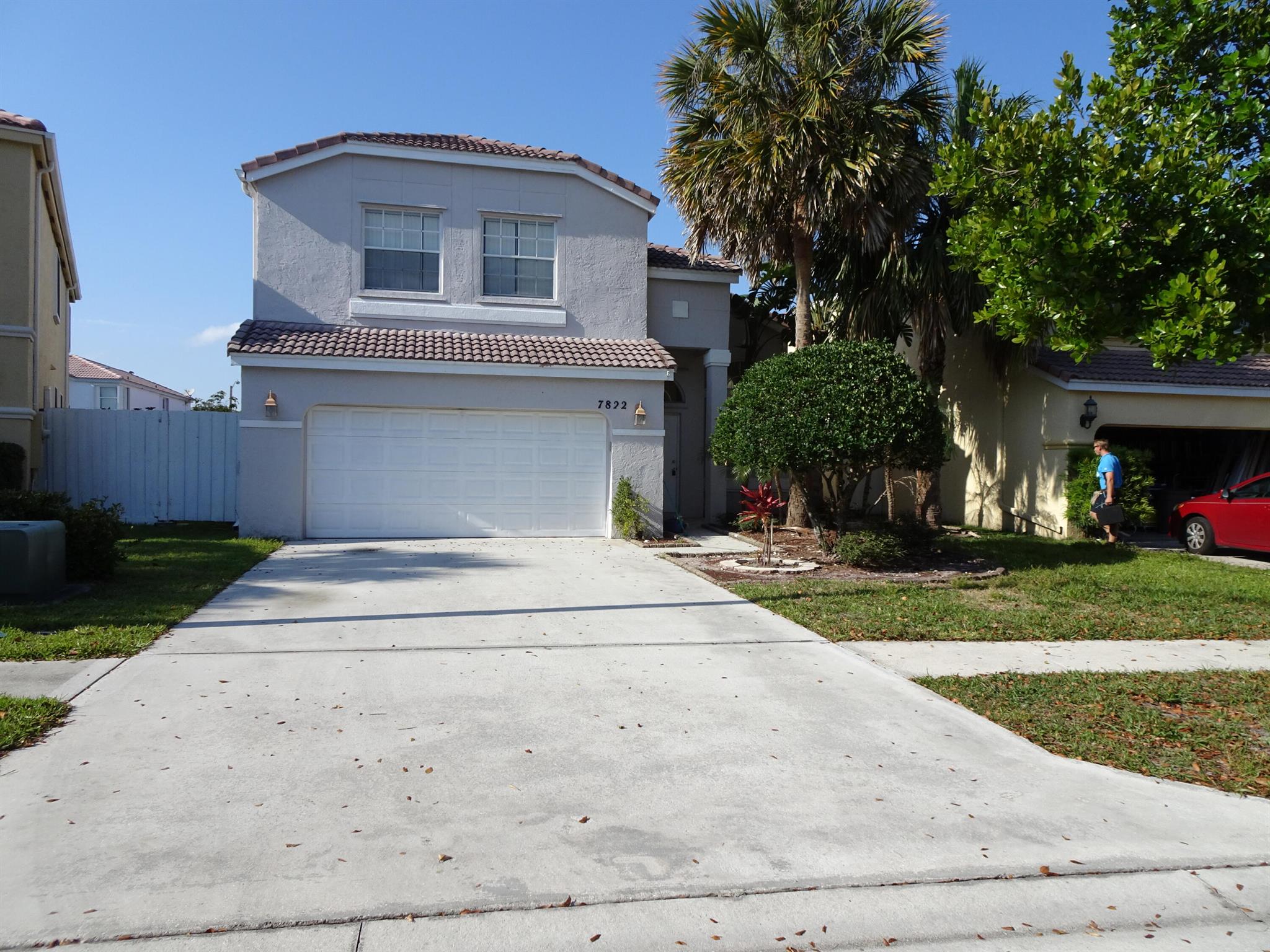 All A rated schools! 4/2.5/2 in a man gated community, with beautiful community pool, jog trail, kids pool, hot tub, kids play ground, tennis, soccer field, gym, screen in club house. Free internet and cable. Sprinkler water is free as well. Beautiful 42 cherry wood cabinet, granite, black galaxy counter tops, upstairs newer floors. No Carpet! Fenced in back yard, with a big area of paved area and screened in, and tenants are responsible to maintain it and cut grass etc. 4th bedroom is in downstairs, no closet for now, downstairs only have a half bath room. Rent include HBO TV and free internet. Move in ready now, A beautiful home for you..
