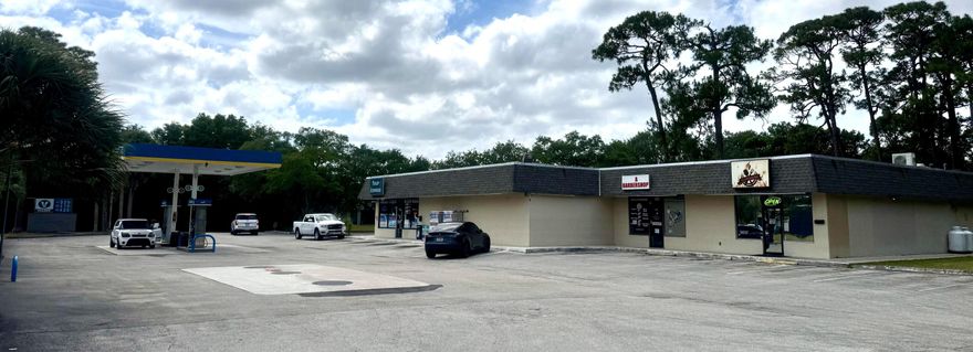 Income-producing investment and real estate opportunity in St. Lucie County. ROI is estimated at 5.5 percent. Property closely located to SW Port St. Lucie Blvd and SW Gatlin Blvd in densely populated residential area. Total county population more than 375,000 with continuing growth expected.  This investment consists of a popular plaza with established tenants including a restaurant, convenience store/gas station (with additional lotto income), and a barbershop. The gas station consists of 4 gas tanks, 2 of which were upgraded in 2009. No current supply agreement.  Real estate: finished (under air) 4,840 +/- SQFT, gross 6,204 +/- SQFT on 2.89 +/- acres of land.   Interested parties must sign a non-disclosure agreement for more information. Please do not disturb tenants.