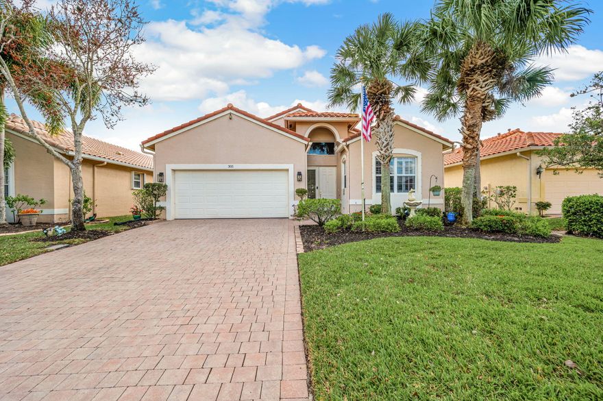 Welcome to this beautifully maintained single-family home located in the highly sought-after Cascades at St. Lucie West, one of Port St. Lucie's premier 55+ communities known for its resort-style amenities and active lifestyle. This 2-bedroom, 2-bath home with a versatile den offers 2,030 square feet of living space and a thoughtfully designed layout ideal for both everyday comfort and entertaining. Inside, you'll find upgraded engineered wood flooring and ceramic tile throughout, creating a clean, cohesive look with low-maintenance appeal. The eat-in kitchen is well-appointed with granite countertops and stainless-steel appliances, providing both functionality and style. Recent mechanical and appliance updates add peace of mind, including a new A/C system installed in 2024, water heater replaced in 2025, and new dishwasher, microwave, and garbage disposalall updated in 2025.

Additional features include a two-car garage and convenient attic storage with pull-down ladder, perfect for seasonal or extra storage needs.

Located within a gated, 55+ community, residents enjoy a lifestyle centered around comfort, convenience, and social connection, all just minutes from shopping, dining, medical facilities, and major roadways in St. Lucie West. 

This move-in-ready home is an excellent opportunity to enjoy low-maintenance Florida living in one of the area's most established and desirable active adult communities.