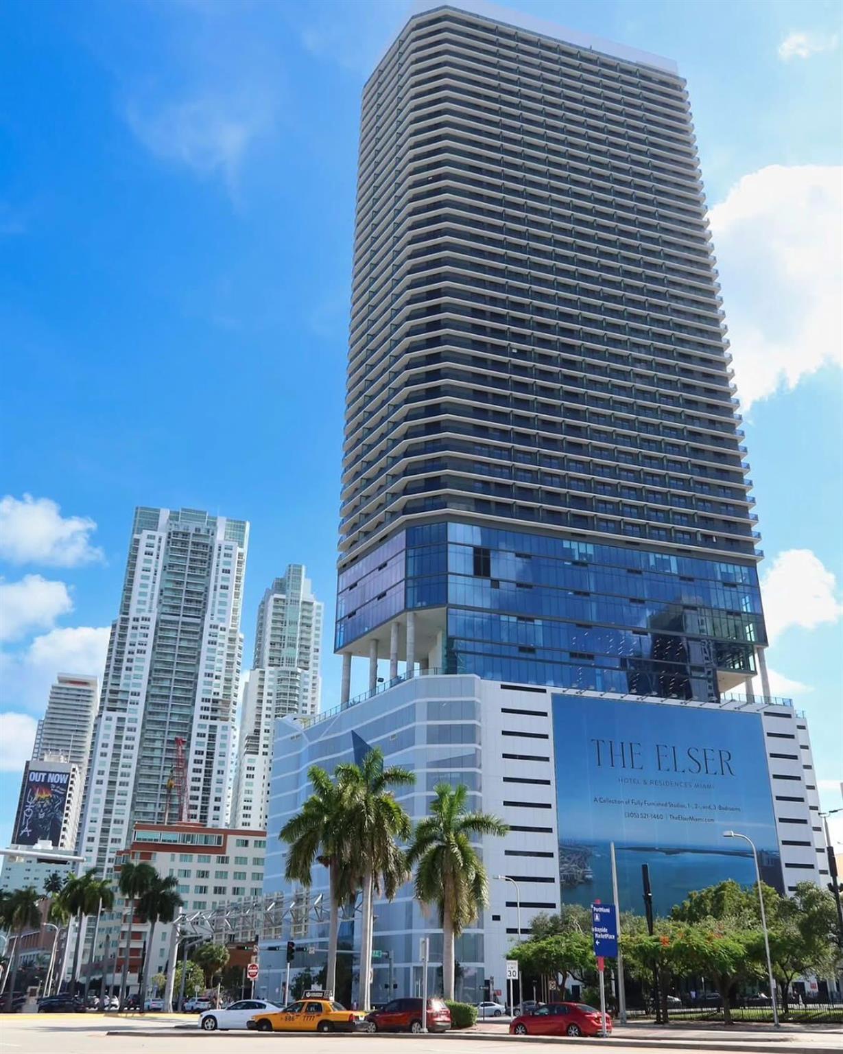 Sophisticated Fully Furnished 3BR/3BA Corner Unit Residence at The Elser Hotel & Residences. Discover unmatched luxury in this Downtown Miami turnkey unit, featuring floor-to-ceiling windows and a 180-degree balcony showcasing panoramic Biscayne Bay and city skyline vistas. Highlights include a gourmet kitchen with premium appliances, 9'2'' ceilings, smart home tech, and designer finishes. Ideal for investors (unrestricted short-term rentals) or full-time luxury living. Building amenities: rooftop infinity pool, 24/7 concierge, valet, and fitness center. Steps from Bayfront Park, Michelin-starred dining, and Biscayne Boulevard's vibrant scene. A rare blend of elegance, location, and investment potential. Schedule your private tour today!