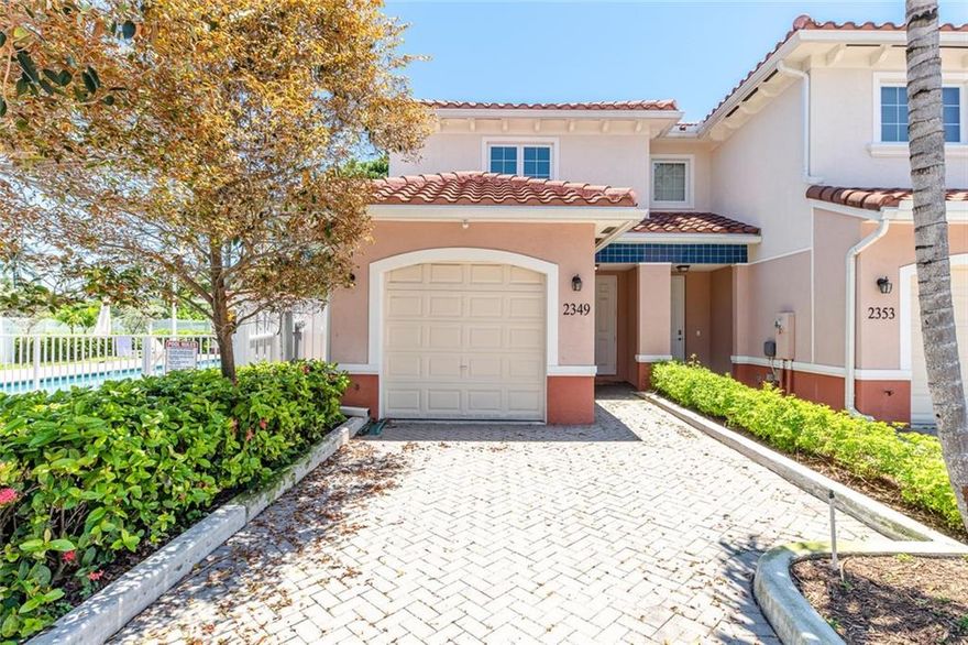 Rare corner with private owners gate to the heated pool/spa! Come home to this professionally decorated & turnkey furnished 3/2.5 fee simple townhome w/1-car garage. Liberal rental Res. The home offers an open floor plan, high ceilings with a light and bright ambiance and large impact windows&sliders T/O. The perfect 2nd home set The kitchen offers stainless steel appliances and granite countertops with breakfast bar, Located in the coveted Santa Barbara Estates in the Pompano Beach redevelopment area east of US1.Walk/bike to all dining& 3 new oceanfront restaurants, Publix, shopping, "the best beach ever",the pier, the water taxi, Greg Norman public golf course, dry dock storage, concert venue, the mall, the Good year blimp rides and over 100+ parks. Must see! Schedule a viewing today!