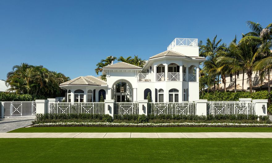 Across the street Delray's award-winning beaches, views of the ocean are offered from the third-floor 'Widow's Walk' at this coastal-inspired estate, with all new landscaping and hardscaping. With Bermuda-inspired metal fencing and a gated entry, a brick-paved driveway circles around to the impressive two-story arched portico and entry courtyard presenting an elegant arrival statement. In its outdoor entertaining area, high hedges enclose the patio, the tongue-and-groove high-ceilinged loggia with a cabana bath, and  the sun-splashed salt-water heated pool with a fountained spill-over spa.  The info. herein is deemed reliable and subject to errors, omissions or changes without notice.  The info. has been derived from architect plans or county records. Buyer should verify all measurements Ideally located in Delray Beach's Seagate community, just across the street from the ocean, this totally remodeled  architectural masterpiece features an open, airy Island vibe set amidst lush new landscaping.

LOCATION: 

930 South Ocean Boulevard, Delray Beach, Florida: The sought-after Seagate area in East Delray Beach is just adjacent to the prestigious Seagate Beach Club as well as the City's pristine award-winning beaches. This established neighborhood is also just a short drive to Downtown Delray Beach's vibrant Atlantic Avenue, with its array of arts and entertainment offerings interspersed with fine-dining establishments, cafés and bars.

PROPERTY: 
 
Across the street Delray's award-winning beaches, views of the ocean are offered from the third-floor 'Widow's Walk' at this coastal-inspired estate, with all new landscaping and hardscaping. With Bermuda-inspired metal fencing and a gated entry, a brick-paved driveway circles around to the impressive two-story arched portico and entry courtyard presenting an elegant arrival statement. In its outdoor entertaining area, high hedges enclose the patio, the tongue-and-groove high-ceilinged loggia with a cabana bath, and  the sun-splashed salt-water heated pool with a fountained spill-over spa. 

RESIDENCE:  

Truly a coastal gem, this elegant Bermuda-inspired four-bedroom estate, with 6,304 +/- total square feet, was just completely remodeled to offer an open, airy, contemporary vibe with all new bathrooms, porcelain-tile and wood floors, designer lighting, and electric blinds. Hidden behind the open-air portico, a charming brick-paved and polished-river-rock courtyard welcomes. Double glass entry doors open to the foyer with a floating stairway and the gracious living room, featuring a 20-foot triple-tray ceiling, fireplace, and an impressive floor-to-ceiling bay window offering views of the pool. The dining room, topped with a cove ceiling, offers views of the front gardens, as does a large bedroom suite, which was remodeled with new custom cabinetry and repurposed to serve as an office. The gourmet cook-island kitchen is fitted with custom cabinetry, professional-grade alliances, quartz counters, marble backsplashes, a pantry and a bay-window breakfast area. The adjoining family room, with a full wet bar, features a window-wall of glass and French doors that open to the loggia and pool, perfect for casual entertaining. With a well-conceived split-bedroom layout for privacy, the first-floor primary suite, topped with high ceilings, features French doors that open to the pool and comprises two custom-fitted walk-in paneled closets/dressing rooms, and a luxurious ensuite bathroom, which is fitted with double vanities, two water closets with ToTo toilets, shower, a free-standing soaking tub, and an arched picture window overlooking a lush private garden. Upstairs, a living area, overlooking the living room, serves three ensuite bathrooms, and the front balcony accesses one the guest bedrooms as well as the stairway to the ocean-view 'Widow's Walk.' Completing the floor plan are a powder room, laundry and three-car garage. A unique opportunity, this desirable estate offers seaside-chic elegance in sought-after Delray Beach.


DISCLAIMER: Information published or otherwise provided by the listing company and its representatives including but not limited to prices, measurements, square footages, lot sizes, calculations, statistics, and videos are deemed reliable but are not guaranteed and are subject to errors, omissions or changes without notice. All such information should be independently verified by any prospective purchaser or seller. Parties should perform their own due diligence to verify such information prior to a sale or listing. Listing company expressly disclaims any warranty or representation regarding such information. Prices published are either list price, sold price, and/or last asking price. The listing company participates in the Multiple Listing Service and IDX. The properties published as listed and sold are not necessarily exclusive to listing company and may be listed or have sold with other members of the Multiple Listing Service. Transactions where listing company represented both buyers and sellers are calculated as two sales. The listing company's marketplace is all of the following: Vero Beach, Town of Orchid, Indian River Shores, Town of Palm Beach, West Palm Beach, Manalapan Beach, Point Manalapan, Hypoluxo Island, Ocean Ridge, Gulf Stream, Delray Beach, Highland Beach, Boca Raton, East Deerfield Beach, Hillsboro Beach, Hillsboro Shores, East Pompano Beach, Lighthouse Point, Sea Ranch Lakes and Fort Lauderdale. Cooperating brokers are advised that in the event of a Buyer default, no commission will be paid to a cooperating Broker on the Deposits retained by the Seller. No commissions are paid to any cooperating broker until title passes or upon actual commencement of a lease. Some affiliations may not be applicable to certain geographic areas. If your property is currently listed with another broker, please disregard any solicitation for services. Copyright 2021 listing company All Rights Reserved