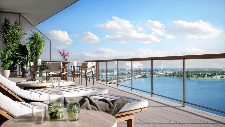 Perched on the 19th floor at The Berkeley, Residence 1905 offers refined new-construction living in one of West Palm Beach's most anticipated waterfront addresses. Designed by Arquitectonica and developed by Al Adelson, the team behind The Bristol, this three-bedroom residence features floor-to-ceiling glass, a generous terrace, and sweeping views of Clear Lake and the city skyline. Thoughtfully planned with modern flow-through living spaces and curated finishes, the home pairs comfort with sophistication. Residents enjoy concierge and valet service, rooftop pool and lounge, wellness spa, fitness center, and nearby access to CityPlace, the Kravis Center, and downtown West Palm Beach's premier dining and cultural destinations. Reach out to us today to learn about this unique opportunity. All images and visual materials associated with this property, including AI generated images, virtually staged photos, edited images, artist conceptual renderings, maps, site plans, floor plans, and other graphics, are provided solely for illustrative purposes. These representations may not accurately reflect current conditions and are subject to change without notice. No representations or warranties are made regarding the accuracy or completeness of these visual materials. Buyers should not rely solely on these materials and are responsible for independently verifying all property details.