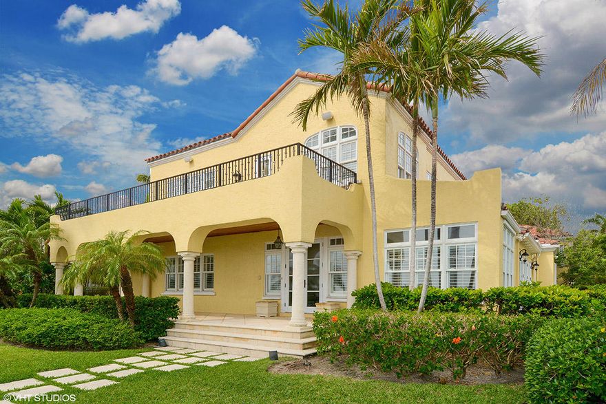 Bright and Airy, El Cid Masterpiece. Enjoy stunning Intracoastal views from this desirable corner lot in renowned El Cid. Built in 1926, this home was completely rebuilt in 2003 from the frame in including a full house generator, impact windows and doors and an elevator. Lovingly restored details - from the Pecky Cypress ceilings to the wood floors and moldings - mesh seamlessly with the necessities of modern living - such as the state-of-the-art kitchens and baths. Relax on the spacious deck overlooking the intracoastal or alongside the extraordinary pool and spa. A detached guest apartment completes this beautiful Intracoastal home.