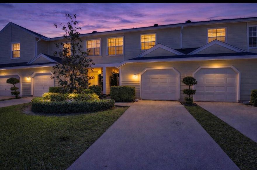 Location, location! This well-maintained 3-bedroom, 2.5-bath townhouse offers a comfortable and inviting place to call home in a highly desirable area with A-rated schools. The spacious floor plan features an oversized primary suite with flexible space for a sitting area or home office, all overlooking a serene green space lined with palm trees. Enjoy added privacy from the back patio, which opens to a lush grassy area with no immediate rear neighbors. This home is thoughtfully updated with a new roof, new water heater, and a new garage door, and the exterior has been freshly painted. Hurricane shutters on all bedroom windows provide added peace of mind. Additional features include indoor laundry and an oversized one-car garage with extra storage, perfect for organization and convenience. Located in a gated community this home offers convenient access to shopping, dining, and daily essentials, including Boca Town Center Mall, as well as easy access to major interstate highways, and is ideally situated just 10 minutes from the beach—ideal for a variety of lifestyles. Residents enjoy a full range of community amenities, including two pools, a clubhouse, basketball court, and two tennis courts, along with a 24-hour manned guard gate. School bus service enters the community for added convenience.