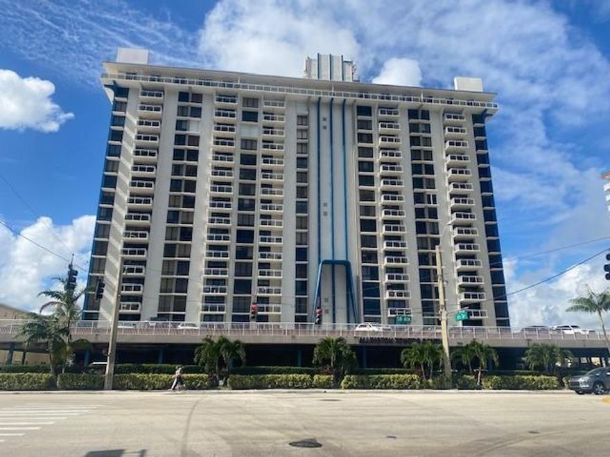 Best location in Hollywood Beach! Located in the Allington Towers South you will find this impressive corner unit condo featuring two bedrooms and two baths with immaculate Intercoastal water and City views! Centrally located on South Ocean Dr. with a two minute walk across to the beautiful beach and the famous Hollywood Beach Boardwalk with tons of amazing restaurants and shopping. This condo boasts a large kitchen, dining area and a great size living room that opens to the beautiful balcony with endless views. Balcony is accessible from the living room, master bedroom & 2nd bedroom including a large sliding door to allow a relaxing breeze. Both bedrooms are great size with closet and storage space throughout the home. Bring your ideas and creativity to make this your own paradise!