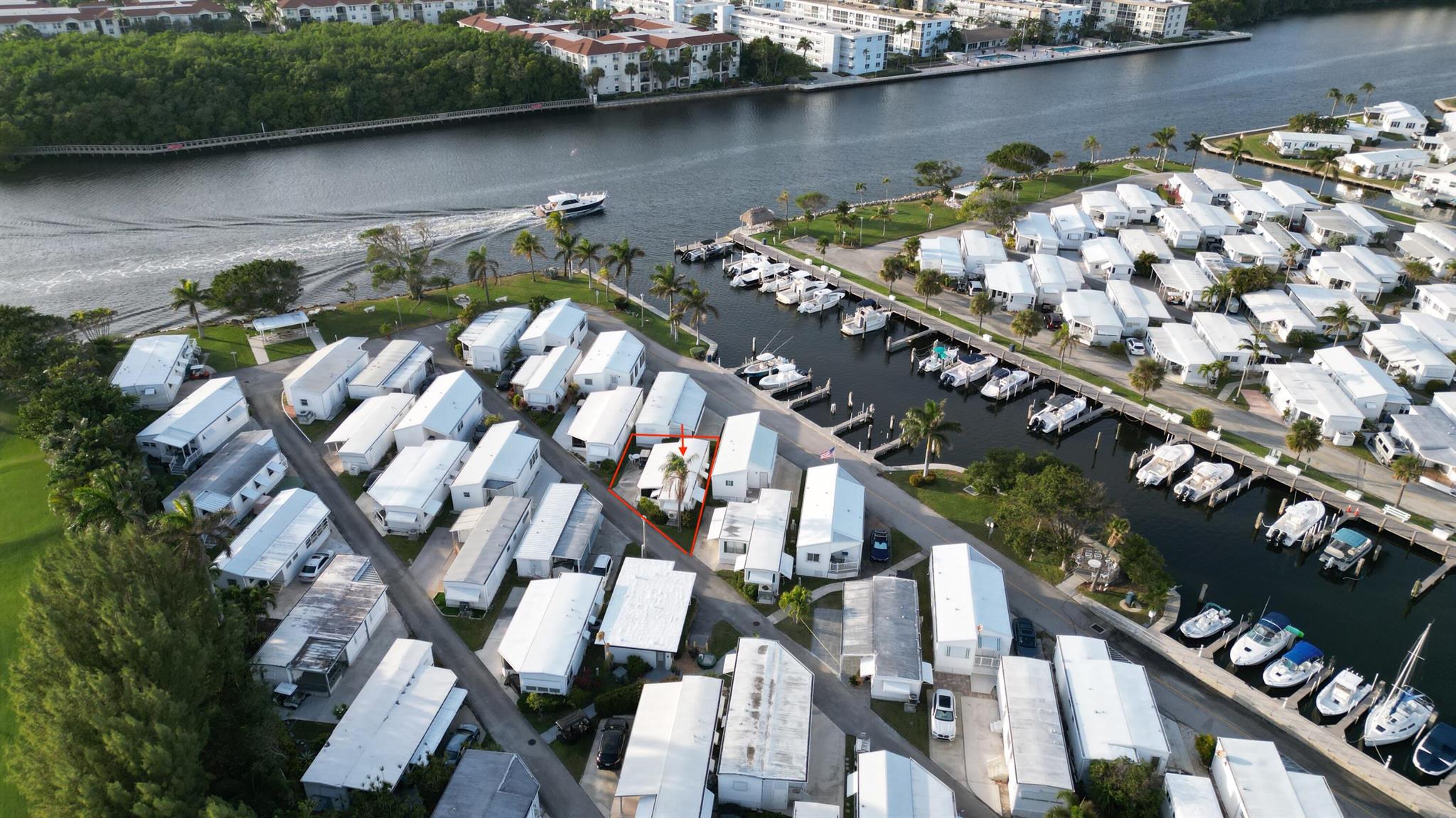 This unit is in a great location in Briny Breezes boasting 27 shares of stock. Enjoy the ocean breezes and watch the boats go by at pelican point. The unit has tons of space and opportunity. The upgraded bathroom and wood plank ceilings make it feel very modern.