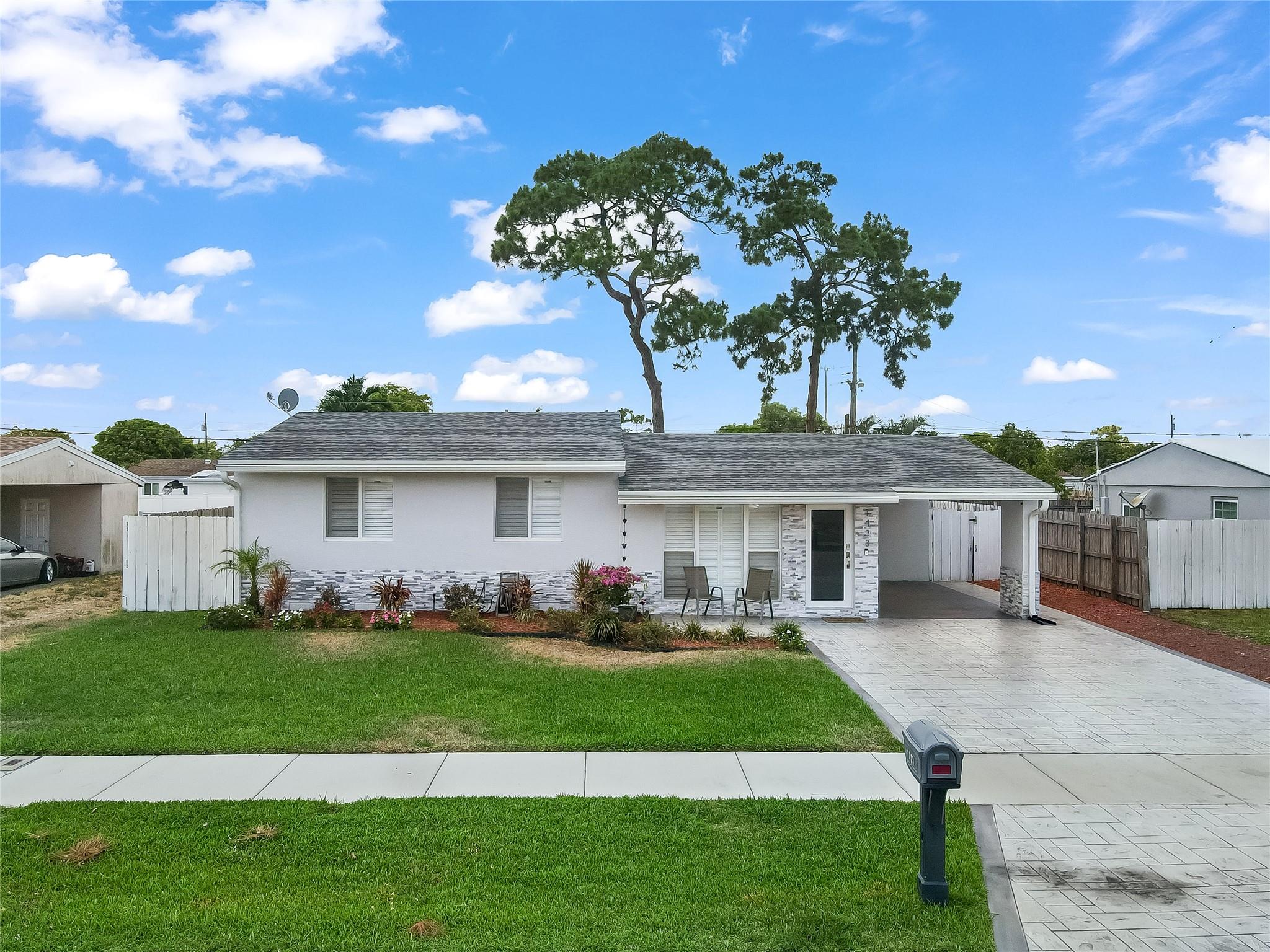 No HOA, No fees just happy living in your Plantation home. This 3 bedroom 2 full bath home is completely renovated & turn key. Roof is 2001 Furniture is optional, Everything you need to entertain & enjoy is in this house. The large covered patio has a Tv and fan plus 2 out door tables & even a outdoor bar. Large storage shed for yard equipment or keep the current yard service & just enjoy your time. Impact windows & doors plus the renovated Kitchen with Stainless Steel appliances & Both bathrooms updated also. Walls painted Ac replaced in 2020 this single family homes gives you everything you need. Perfect for First time homebuyers or VA loans. The location is 20 minutes to down town or 20 minutes to the Ft. Laud/Hollywood airport. Only 10 minutes to the Broward mall. Close to everything.