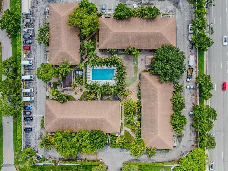 INVESTORS' DELIGHT! Fantastic opportunity to purchase a fabulous condo complex with 38 units, completely renovated! In the heart of booming Delray this fully occupied complex features gated security, a pool and volleyball court and each unit is 962 sq. ft. Each unit has 2 beds and 2 baths!